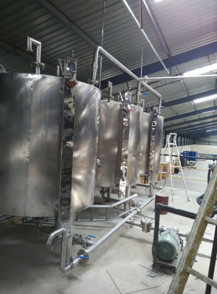 Stainless steel storage tanks