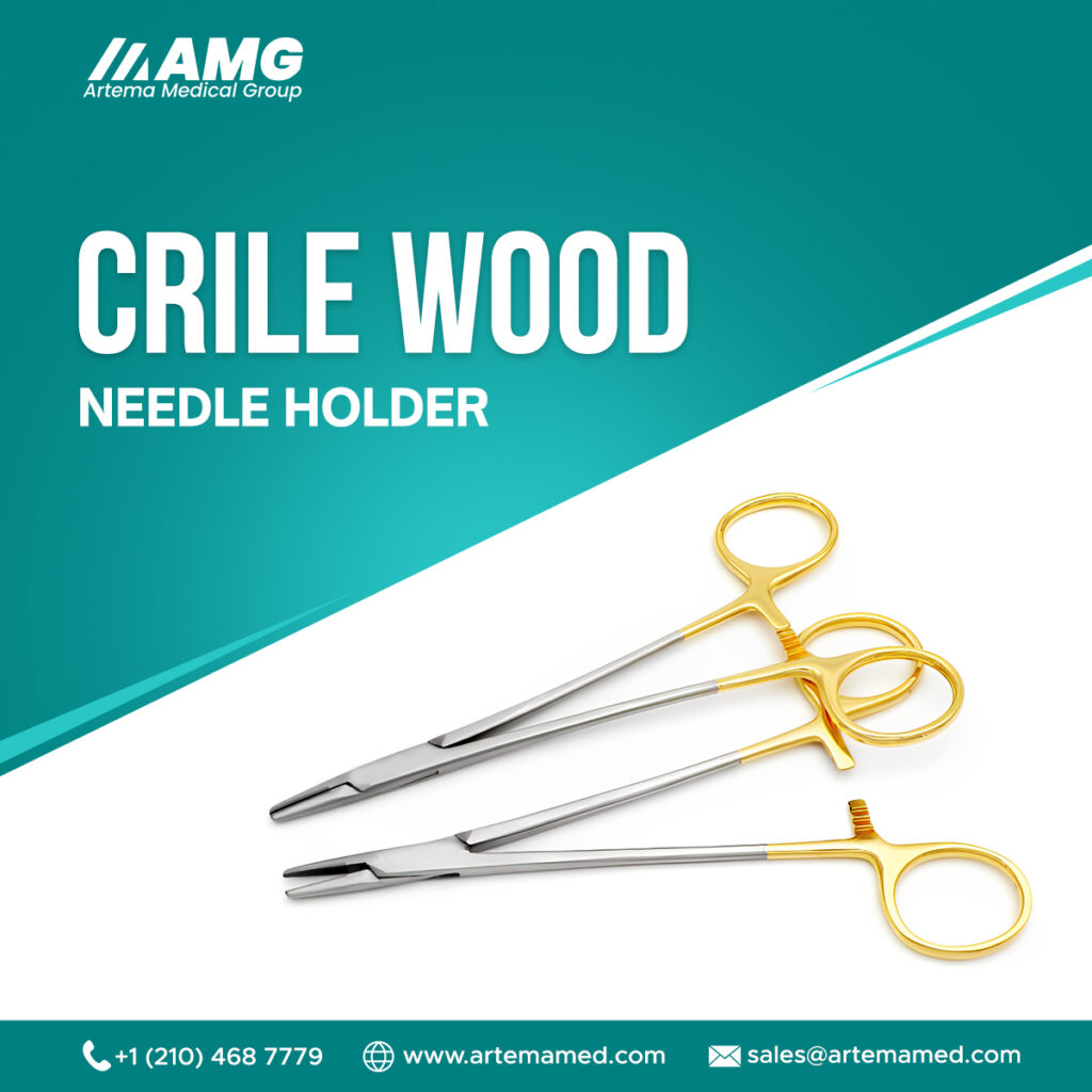 Crile Wood Needle Holder