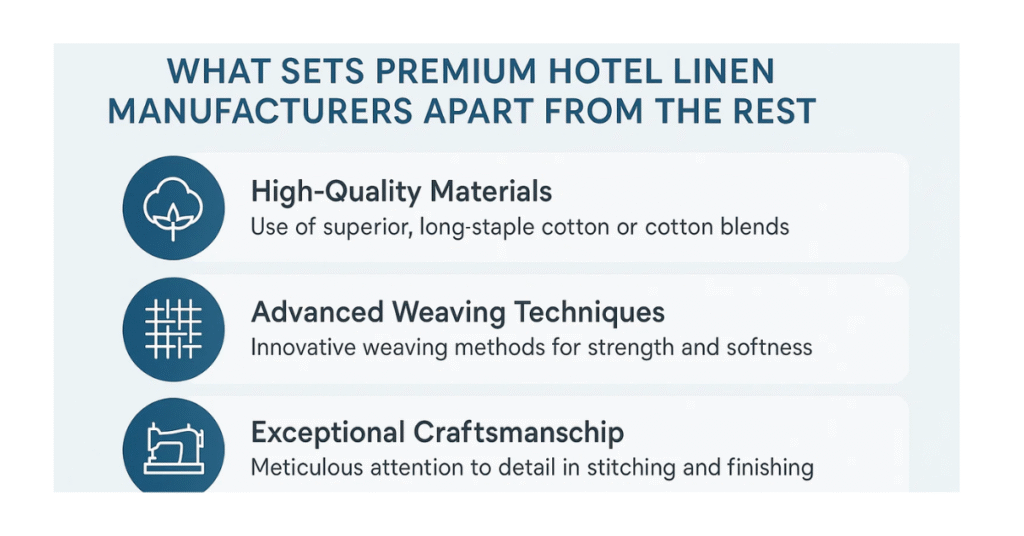 What Sets Premium Hotel Linen Manufacturers Apart from the Rest