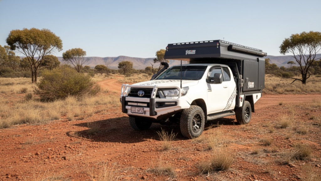 off grid extra-cab slide on camper
