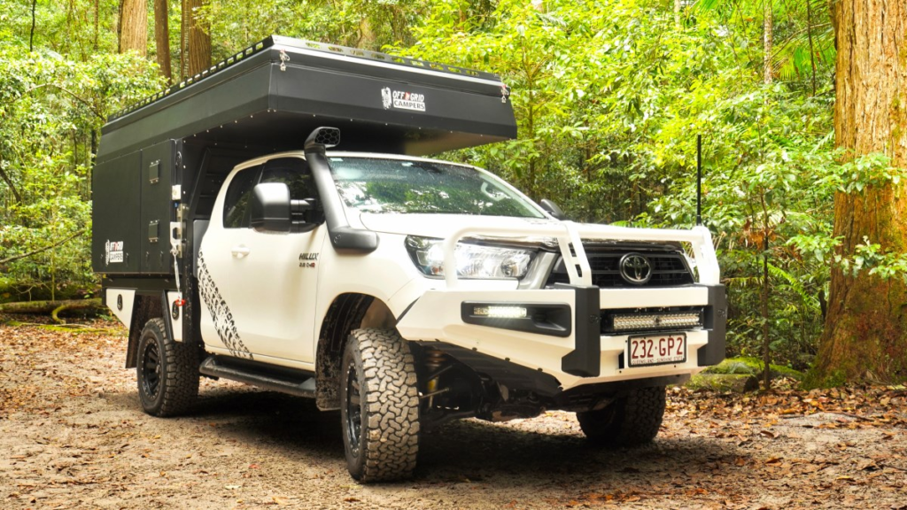 off grid extra-cab slide on camper