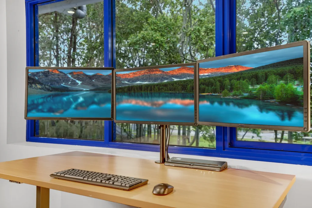 triple monitor workstation bundle