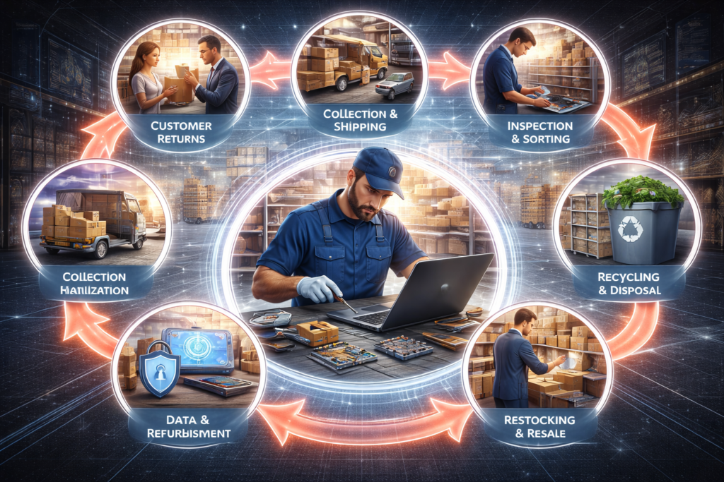 How does reverse logistics for electronics work