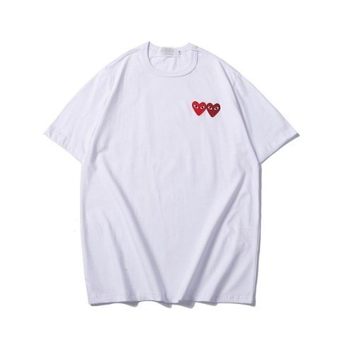 Comme Des Garcons Double Heart White Shirt
