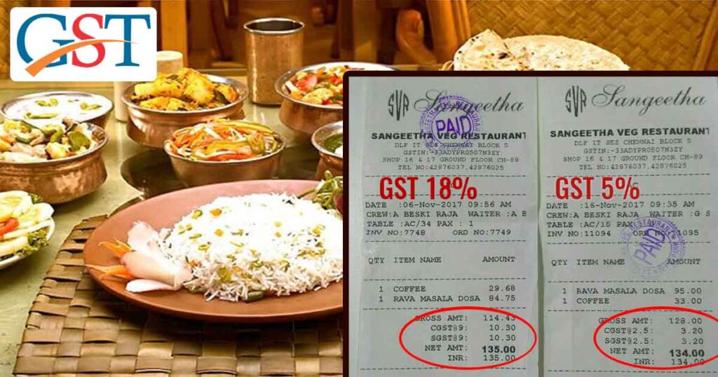 GST on restaurants
