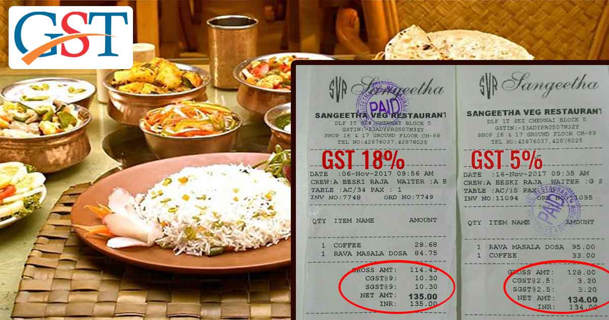 GST on restaurants