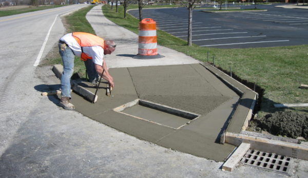 Concrete sidewalk repair