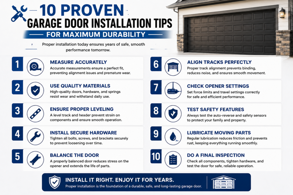 10 Proven Garage Door Installation Tips for Maximum Durability