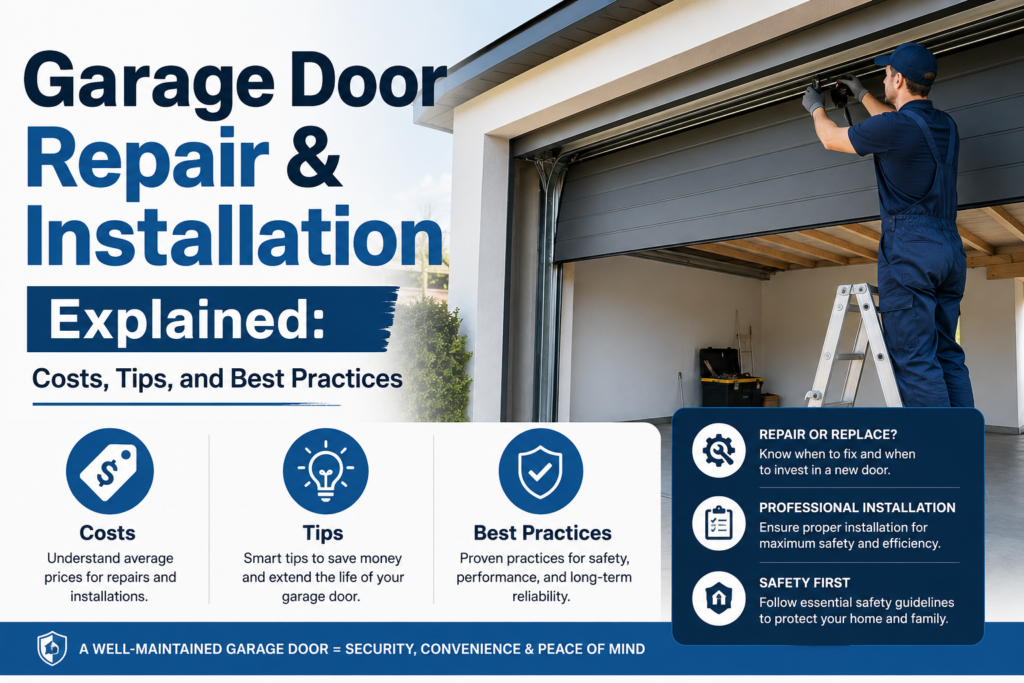Garage Door Repair & Installation Explained Costs, Tips, and Best Practices