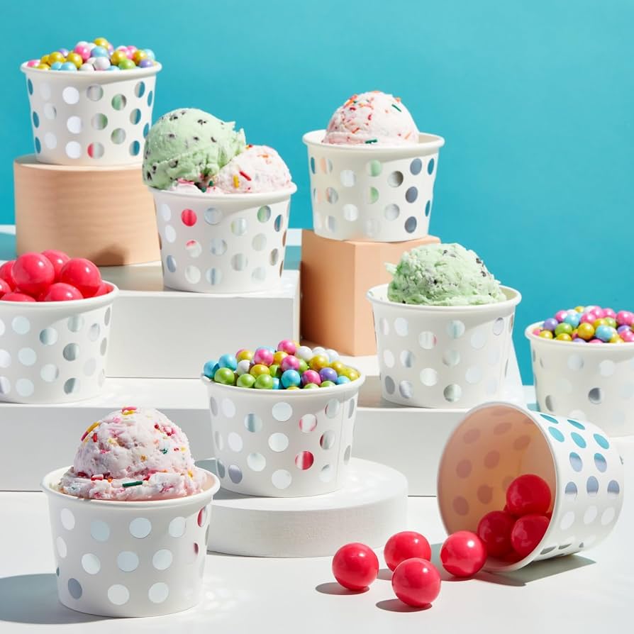 custom dessert paper cups