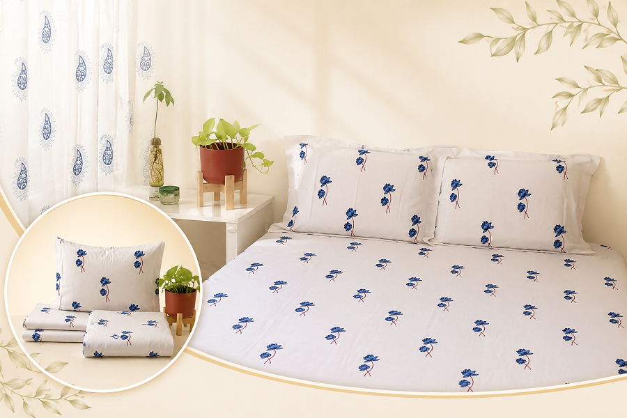 navy blue bed sheets
